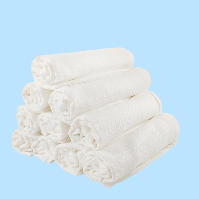 Algodão de bambu Gauze Blankets Five Layers White Gauze Fabric de brandamente 70% 30%