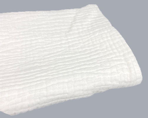 Crepe puro macio Gauze Fabric do algodão pele de uma largura de 57 polegadas amigável