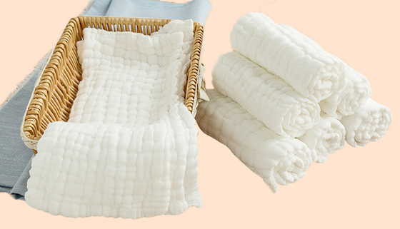 O crepe Multilayer quatro camadas listrou a tampa de Gauze Fabric Swaddle Blanket Nursing