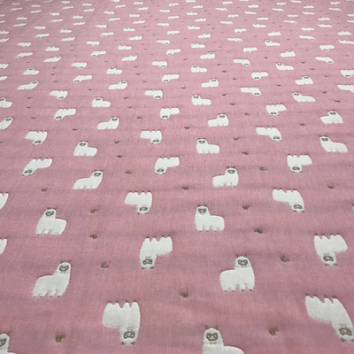 20S tingiu o tecido de algodão branco do jacquard do fio um toque macio de quatro camadas