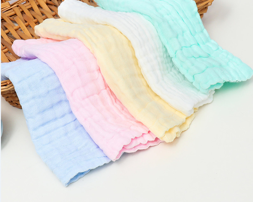 Três camadas do algodão macio cor-de-rosa Gauze Fabric Yarn Dyed 144X114 confortável