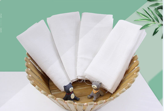 Algodão natural Gauze Fabrics For Baby 145gsm de 53 polegadas nenhum agente de Flurescent