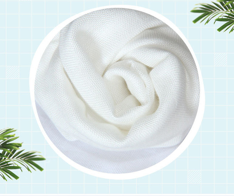 Algodão tecido 60S liso branco natural Gauze Fabrics 120GSM Gauze Cloth Diapers