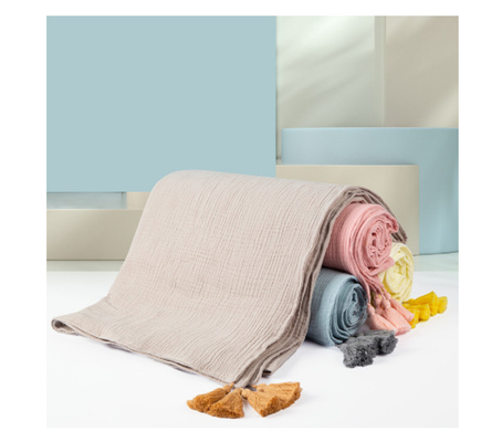 Crepe verde natural Gauze Fabric 180GSM 145X120 três camadas