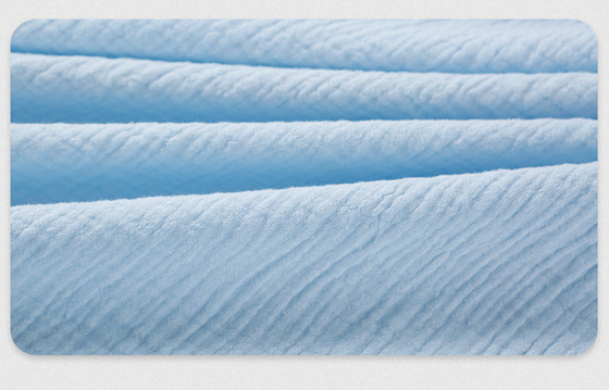 40S natural penteou a toalha de Gauze Fabric Two Layer Dribble do crepe do algodão