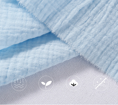 Seis peles naturais de Gauze Fabric No Flurescent Agent do crepe da camada amigáveis