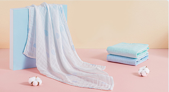 rapidez de cor forte modal azul tecida cofre forte de Gauze Towels 100% do bebê 30S