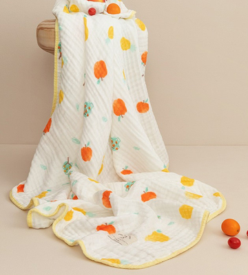 Cobertura infantil floral do envoltório de Gauze Fabric 165gsm do algodão da criança brilhante natural