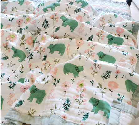 Gauze Baby Fabric impresso feito sob encomenda 180GSM natural resiste os raios ultravioletas