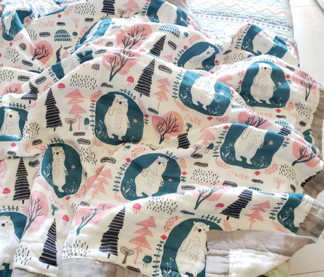 Gauze Baby Fabric impresso feito sob encomenda 180GSM natural resiste os raios ultravioletas