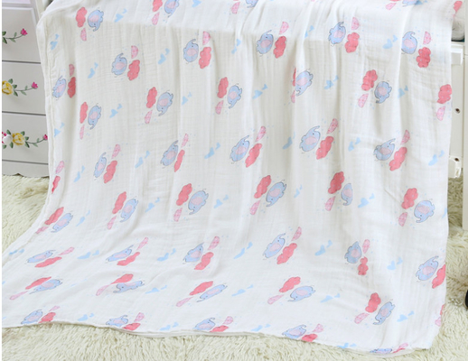 Nenhuma secagem rápida fluorescente de Swaddle Gauze Fabric Baby Bath Towels do agente