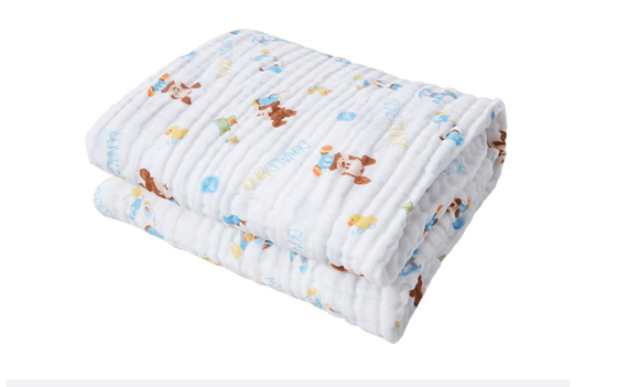 Crepe grosso Gauze Fabric impresso 175X135 seis camadas do algodão orgânico Gauze Blanket