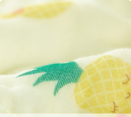 Sustentável recém-nascido imprimindo animal de Gauze Fabric Swaddle Wrap For do algodão orgânico
