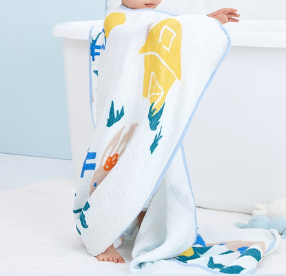 A bolha amigável segura Gauze Fabric do algodão de Eco algodão de 4 camadas envolve o pano