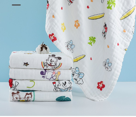 100% Gauze Fabric impresso de bambu