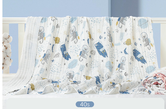 32S anti-bacteriano imprimiu Gauze Fabric o bambu de 100% que envolve a cobertura