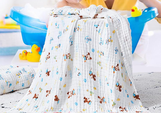 A cópia animal o crepe tecido imprimiu confortável macio de Gauze Fabric 100m/rolo