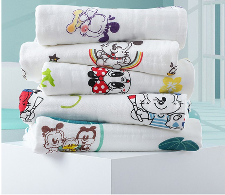 A cópia animal o crepe tecido imprimiu confortável macio de Gauze Fabric 100m/rolo