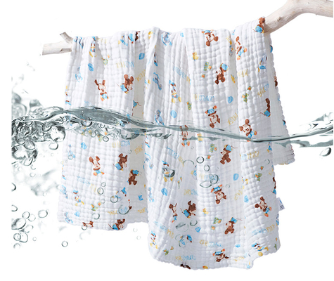 Tela da roupa do bebê da resistência de 240GSM Gauze Swaddle Fabric Good Cold