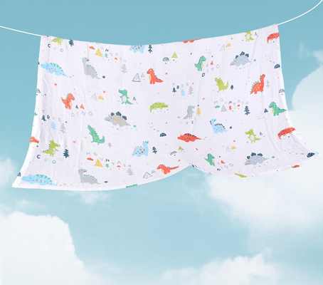Tela respirável anti-bacteriana de Gauze Fabric Lovely Patterned Gauze triplicar-se 40S