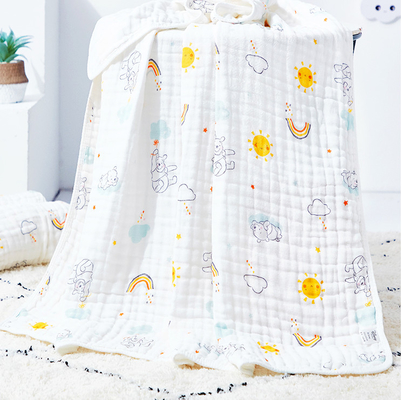 Secagem impressa natural altamente absorvente de Gauze Fabric Three Layers Quick