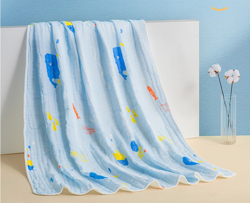 Quatro camadas imprimiram Gauze Fabric tela macia do bebê de uma largura de 53 polegadas