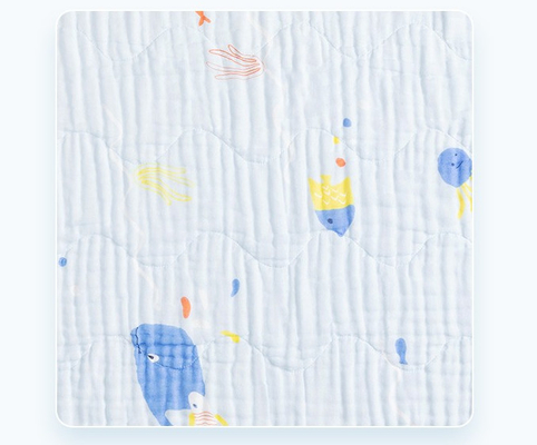 57 polegadas 58 avançam a toalha branca do fundamento de Gauze Cotton Fabric Children Clothing