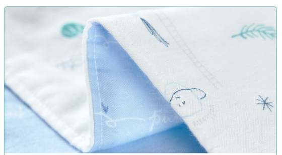 Imprimindo o crepe natural grosso 260GSM da fibra 40S envolver as toalhas de banho gerais do tecido cobrem seis camadas de Gauze Cotton Fabric