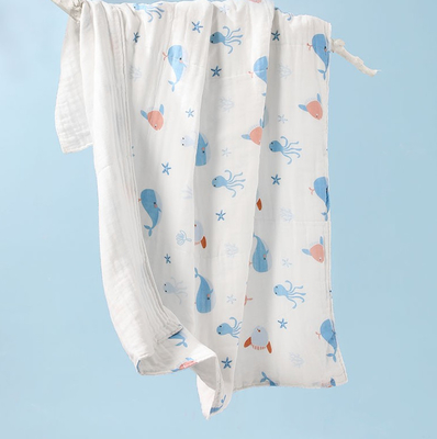 Gauze Fabric For Baby Clothing impresso algodão destorcido Multilayer macio