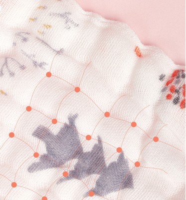 Cobertura recém-nascida colorida confortável de Gauze Fabric Three Layer Kids