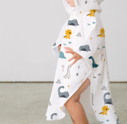 Algodão natural anti-bacteriano Gauze Fabric For Children Clothing de três camadas
