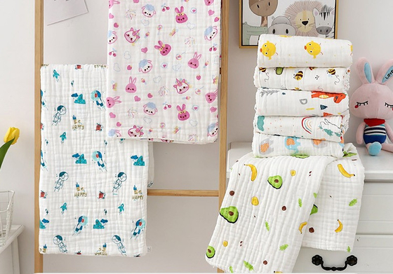 Gauze Fabric Plant Pattern Reative macio destorcido que imprime alguma cor
