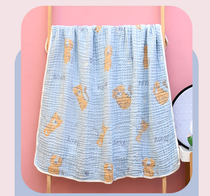 Algodão natural anti-bacteriano Gauze Fabric For Children Clothing de três camadas