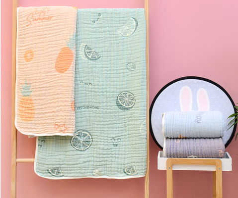 Algodão natural anti-bacteriano Gauze Fabric For Children Clothing de três camadas