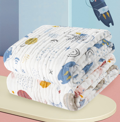 Gauze Fabric Plant Pattern Reative macio destorcido que imprime alguma cor