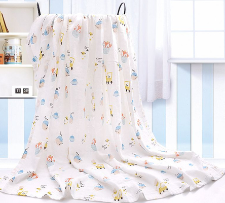 Dinossauro bonito que imprime absorção de água de Gauze Fabric 110gsm de musselina a boa