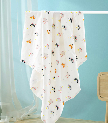 Dinossauro bonito que imprime absorção de água de Gauze Fabric 110gsm de musselina a boa