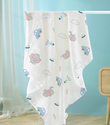 Dinossauro bonito que imprime absorção de água de Gauze Fabric 110gsm de musselina a boa