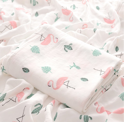 Impressão animal bonita de Gauze Fabric By The Yard do dobro 40S orgânico claro