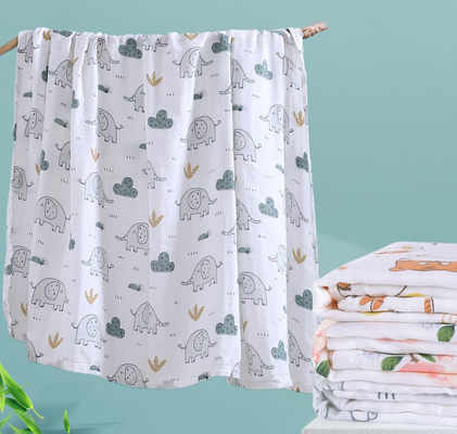 Dobro 100% da dobra do algodão 120GSM Gauze Fabric No Fluoscent Agent