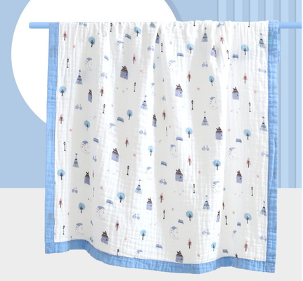 4 bebê macio projetado vívido de Gauze Fabric 210gsm da camada para envolver o material