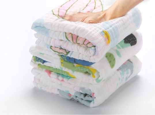 Algodão puro dos infantes 40S estática de Gauze Fabric For Newborn Clothes de 4 camadas anti