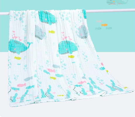 Fruto verde e amarelo bebê modelado Gauze Blankets de Gauze Fabric 220GSM