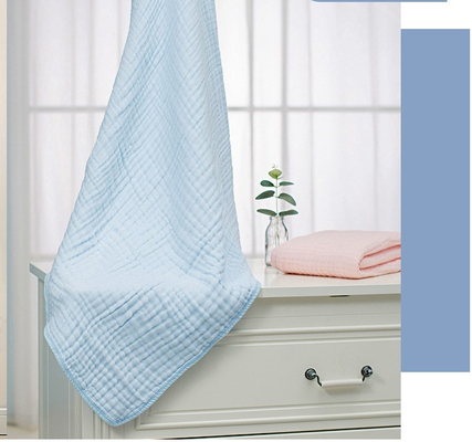Azul de tingidura 58" da rapidez antibacteriano de Gauze Fabric By The Yard da bolha do algodão