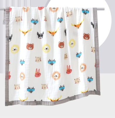 Rapidez algodão floral Gauze Fabric Gauze Bath Towel de quatro camadas 57 polegadas