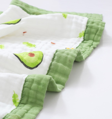 Teste padrão vívido camada penteada Gauze Fabric Infants Cover Wrap do algodão 4