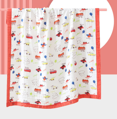 Camada bonita Gauze Fabric 200gsm da impressão 4 dos animais nenhum agente fluorescente