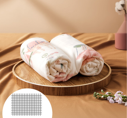 Camada bonita Gauze Fabric 200gsm da impressão 4 dos animais nenhum agente fluorescente