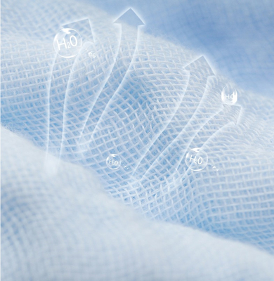 Azul de tingidura 58" da rapidez antibacteriano de Gauze Fabric By The Yard da bolha do algodão