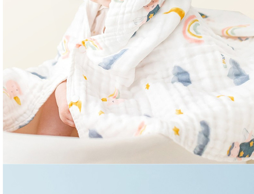 Eco Gauze Fabric Baby Gauze Blankets natural amigável 100m/rolo